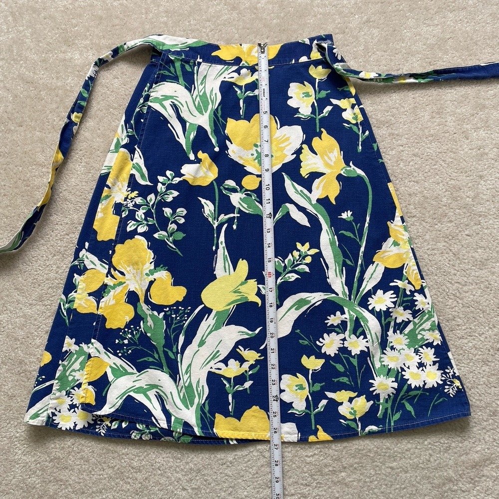 Vintage Katasha's Unusuals Wrap Tie A-Line Skirt Medium Floral Whimsical - Picture 5 of 8